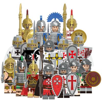 China Building Toy Hero Knights of Sparta Templar Roman Soldier Block Brick Figures Mini Action Building Toys X0316 X0320 for sale