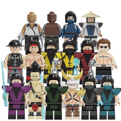 China Figures Toys Building Block Mortal Kombat Bricks Johnny Cage Goro Raiden Baraka Scorpion Below Zero Figures For Children Gift Toys KF6102 for sale