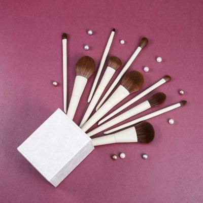 China Angular Blush Gracedo Factory Maange Luxury Makeup Brushes White 12Pcs Handle With Bag for sale