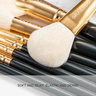 China Angular Blush New Design Gracedo Green Soft Ombre Hair Makeup Brush Set Fast Delivery Best Brand Custom Style for sale