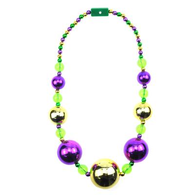 China Carnivals Mardi Gras Decoration Light Up Made To Order Large Plastic Jumbo Mardi Gras Beads for sale