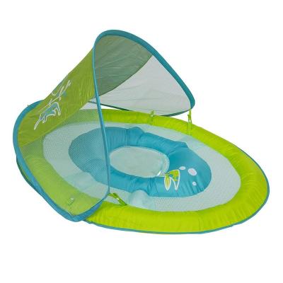 China Baby Foldable Swimming Pool Toy Spring Float Inflatable Mesh Recliner With Sunshade for sale