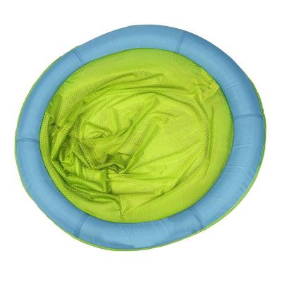 China Swimming Pool Toy Round Shape Adult Foldable Toy Spring Float Inflatable Mesh Recliner for sale