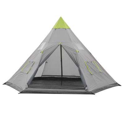 China Water Resistant 4 Person Family Teepee Outdoor Tent Luxury Camping Waterproof for sale