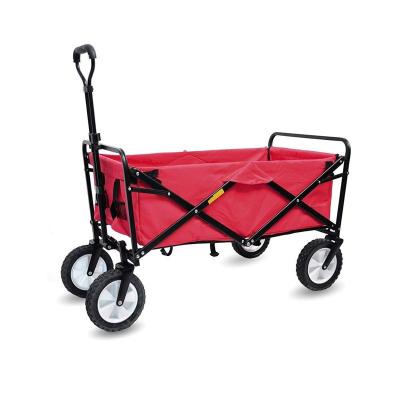 China Collapsible Folding Tools 4 Wheel Cart Outdoor Utility Cart , Garden Trolley Cart for sale