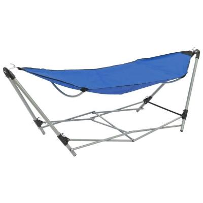 China Oxford Steel Frame Hammock Portable Waterproof Folding Camping Bed With Carry Bag for sale