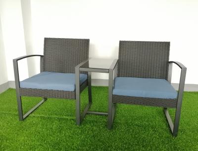 China Garden One Piece Sofa Coffee Table Set Plastic Rattan Series for sale