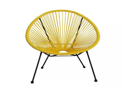 China Stahl Weidenseil Rattan Acapulco Chair Outdoor Patio Gartentisch und Stuhl-Set zu verkaufen