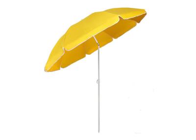 China Outdoor Steel Beach Umbrella With Flap Silver Coated for sale