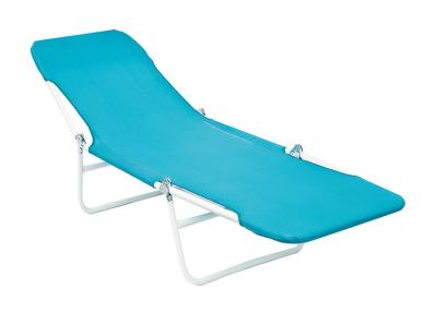 China CE Camping Portable Foldable Sun Lounger , Textilene Reclining Garden Sun Lounger Chairs for sale