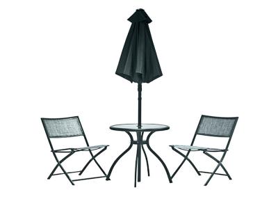 China Rustproof Patio Dining Sets With Umbrella , Folding Patio Set With Umbrella for sale