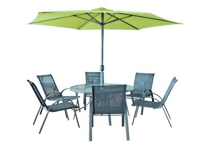 China OEM ODM Outdoor Patio Table And Chairs With Umbrella Environmental Friendly for sale