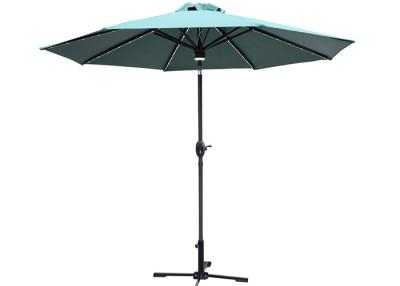 China 300x245cm 8 Rib Straight Pole Parasol Garden Paraplu met Bluetooth-Sprekerssysteem Te koop