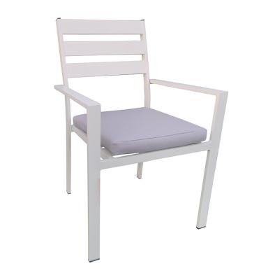 China Customized Aluminium En581 Outdoor Padded Chair 56 Cm Width Stacking for sale