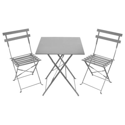 China Patio BSCI opvouwbare buitentafel en stoelen 3-delige set Te koop