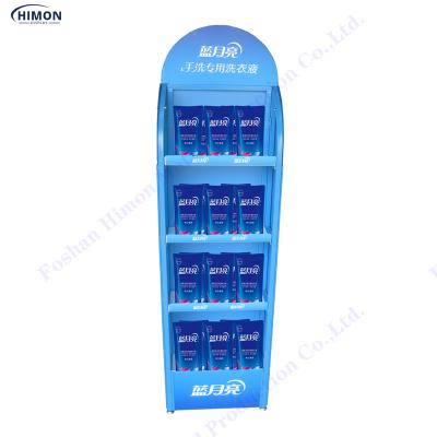 China Easy Foldable Assembly Metal Floor Shelf Display Rack Wholesale Retail Stores Display Stand For Sale for sale