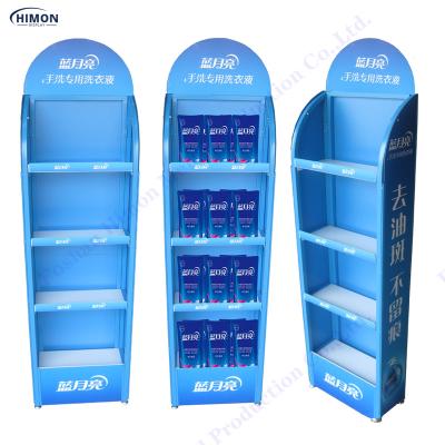 China Easy Assembly Folding Fixtures Retail Store Display Rack For Sale Metal Floor Shelf Display Stand for sale