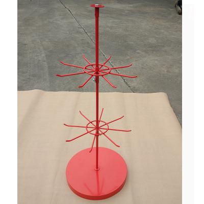 China Retail Store Accessories Metal Spinner Table Top Display Rack Socks Rotating Head Chain Display Stand for sale