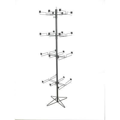 China Retail Stores Wire Ways Rotating Display Rack For Stores Metal Hat Revolving Hats Display Stand for sale