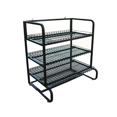 China Car Service Shop Hotsale Car Service Store Battery Storage Rack Heavy Duty Metal Wire Car Battery Display Rack for sale