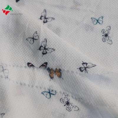 China Anti-static soft and comfortable rayon jacquard printed dress fabric 100%Viscose jacquard /dobby fabric for sale