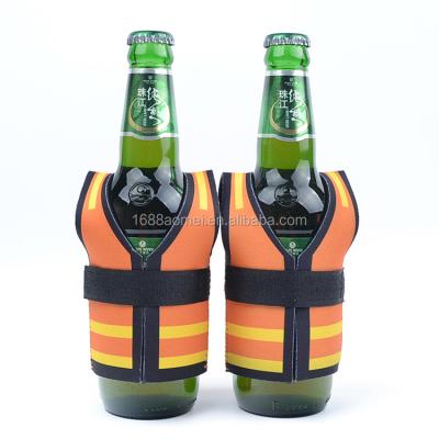 China Customized Shape Bottle Beer Can Coolers Insulated Collapsible Rack Logo Printing Neoprene 330ml Life Jacket High Quality Manufacturer for sale