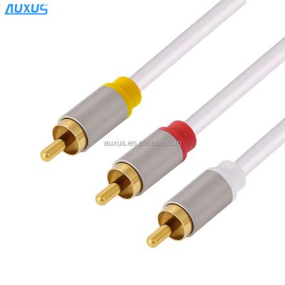 China Multimedia 3RCA To 3RCA Cable (Metal Shell) High End RCA Cable Audio And Video Cable for sale