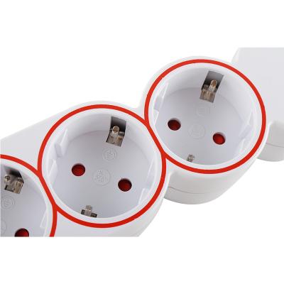 China Plastic Wall 230V 3000W Residential / General Purpose Universal Plug Charger Plug In 6 Way Power Strip for sale