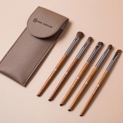 China Smudge Brush Shinedo 5 Pcs Horse Pony Hair Eyeshadow Blending Eyebrow Makeup Brush Trvel Kit for sale