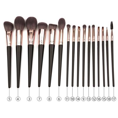 China Angular Blush Shinedo 16 Pcs Makeup Set Brush Face Eyeshadow Blending Kabuki Foundation Powder Eyeliner Make Up Kit Brochas Maquillaje for sale