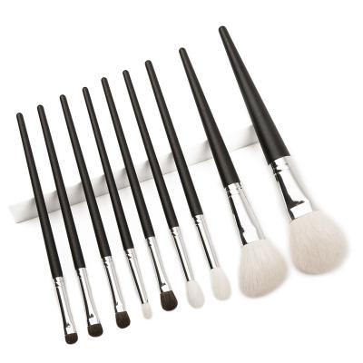 China Shinedo 9 Pcs Goat Eyeshadow Brush Private Label Hair Smudge Brush Natural Crease Powder Blusher Cosmetic Makeup Blending Kit for sale