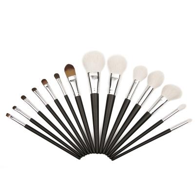 China Natural Shinedo 14 Pcs Goat Hair Private Label Foundation Powder Blusher Smudge Brush Creasing Eyeshadow Makeup Brushes Blending Kit for sale