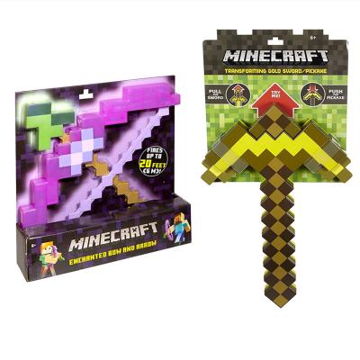 China Game Minecraft Archery Sword and Pickaxe Deformation Minecraft Toy Children Toy for sale