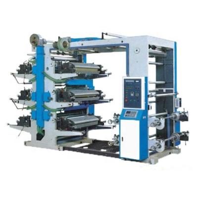 China Flexible package printing high quality roll to roll six colors printing flexographic machines to printed film bags logo for sale