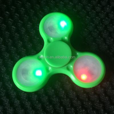 China Relieve newest stress fidget spinner led toy hand spinner with 608 ABS plastic finger bearing sppiner for sale