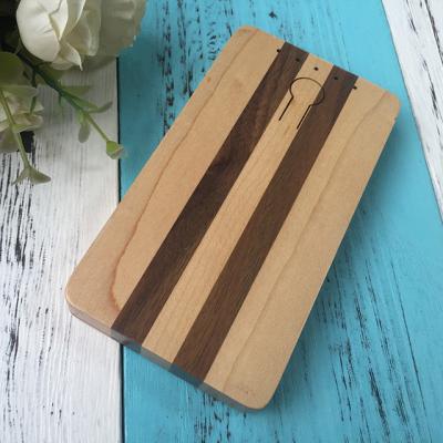 China Dual USB Wood Material Portable High Quality Wooden Charger 4000mah Power Bank for sale