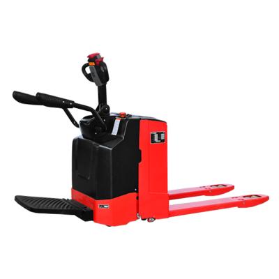 China MiMA brand selling well stand on type electric pallet truck 2/2.5T capacity EPS steering system 5 pivots with armrest PU tire Te koop