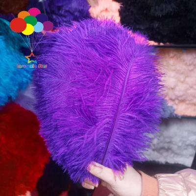 China Beautiful Natural Ostrich Feather 100pcs Inch 30-35cm/12-14 Inch Purple Ostrich Feather Wedding Party Christmas Home Craft Accessories Decoration for sale