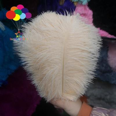 China Beautiful Ostrich Feather Champagne Ostrich Feathers 100 Inches Feather 8-10 PCS / 20-25 cm Wedding To Decorate A Variety Of Color Optional for sale