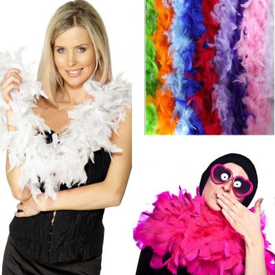 China Marabou Feather 2M Various Colors 40g Fluffy Marabou Feather Boa Band Craft Costume Wedding Decor for sale