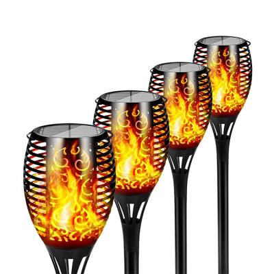 China Outoors Patio Pathway Landscape Garden Ip65 Solar Flickering Flame Lights Outdoor Decoration Light 33Leds Landscape Flame Solar Garden Lamp for Patio for sale