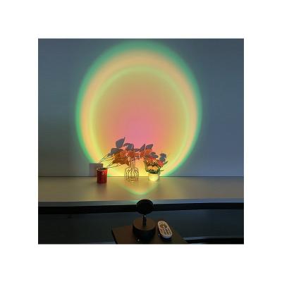 China Modern Chargeable Remote Control Usb Mini Rainbow Rgb Colorful Led Projector Sunset Lamp for sale