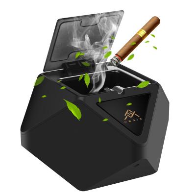 China Low Price Durable Home Must Modern Have No Noise And Smokeless Ashtray Personalized With Smart Sensor Cover Ashtray for sale