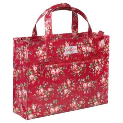 China Other Medium Business Vintage Floral Oilcloth Tote Bag for sale