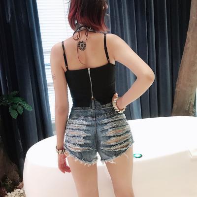 China hot Anti-wrinkle ladies shorts Women's Mini Sexy Button Low Waist denim shorts pants summer bottom boody shorts jeans for sale