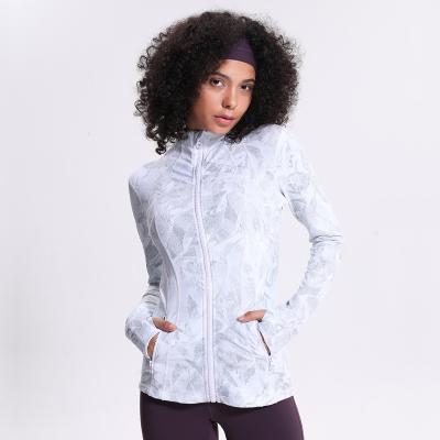 China New Design Women Gym Sportswear Antibacterial Long Sleeve Yoga Fitness Running Jackets for sale