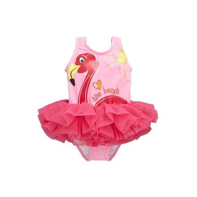 China Cute Pink Young Girls Anti-UV Swimsuit Bikini Dresses For 1-6 Years Old Kids Children Sexy Swimwear for sale