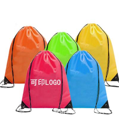 China Custom Moisture Proof Recycled Polyester Bag Waterproof Dry Nylon Drawstring Bags Used In Gyms for sale