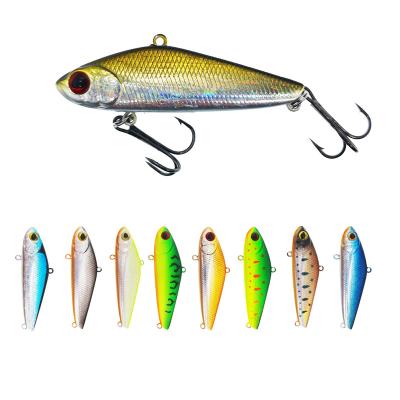 China Hard Plastic ABS RIGGE VIB Fishing Lures Sinking Bait Swing Sinking VIB For Lure 58mm 63mm With H112 Fin for sale