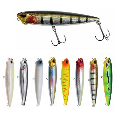 China Realis ABS Plastic Water Pencil3D Plastic Top Lure Eyes Hard Fishing Lure 65mm 75mm 100mm M001 for sale